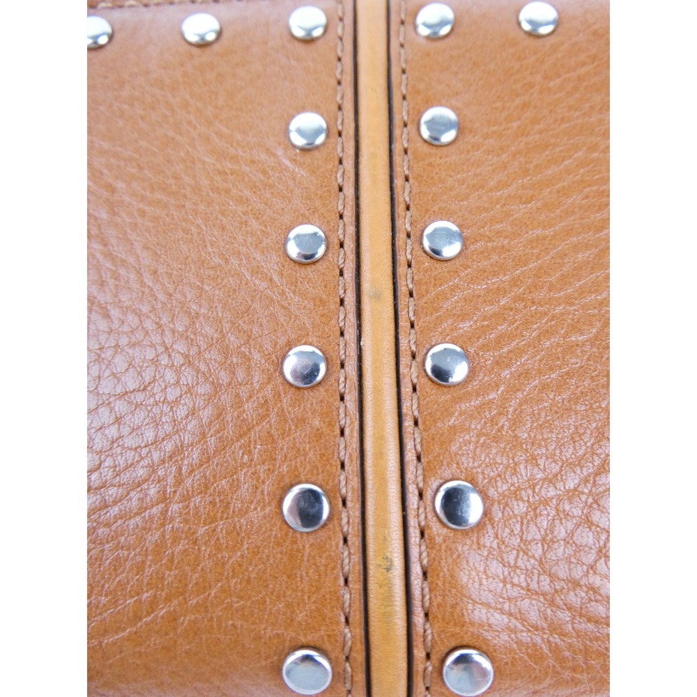 Michael Kors Tan Leather Rivets Bifold Wallet - Picture 13 of 15